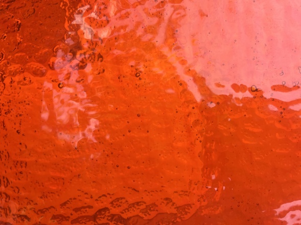 Sea Glass Orange Hammered